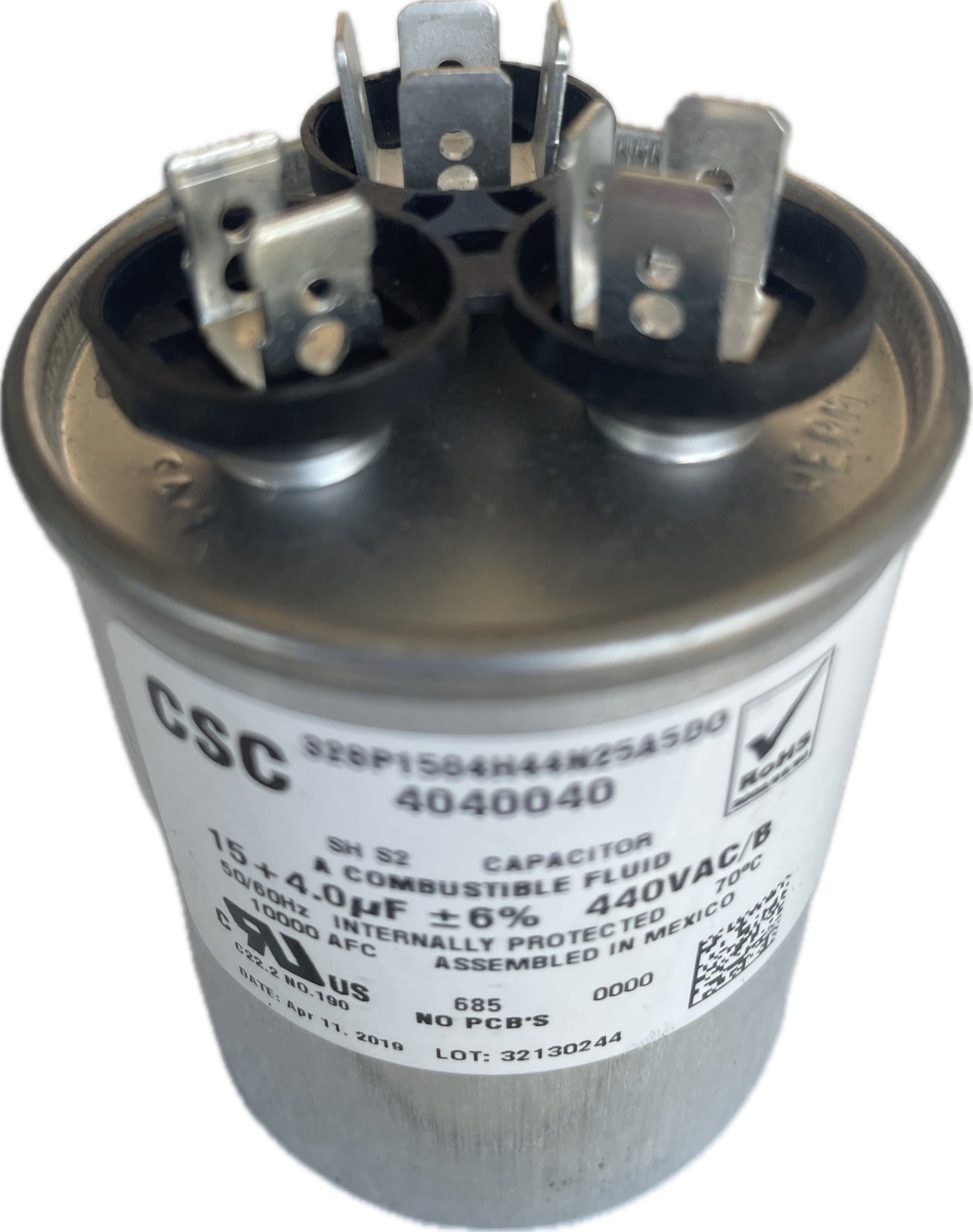15 + 4 MFD 440 VAC
