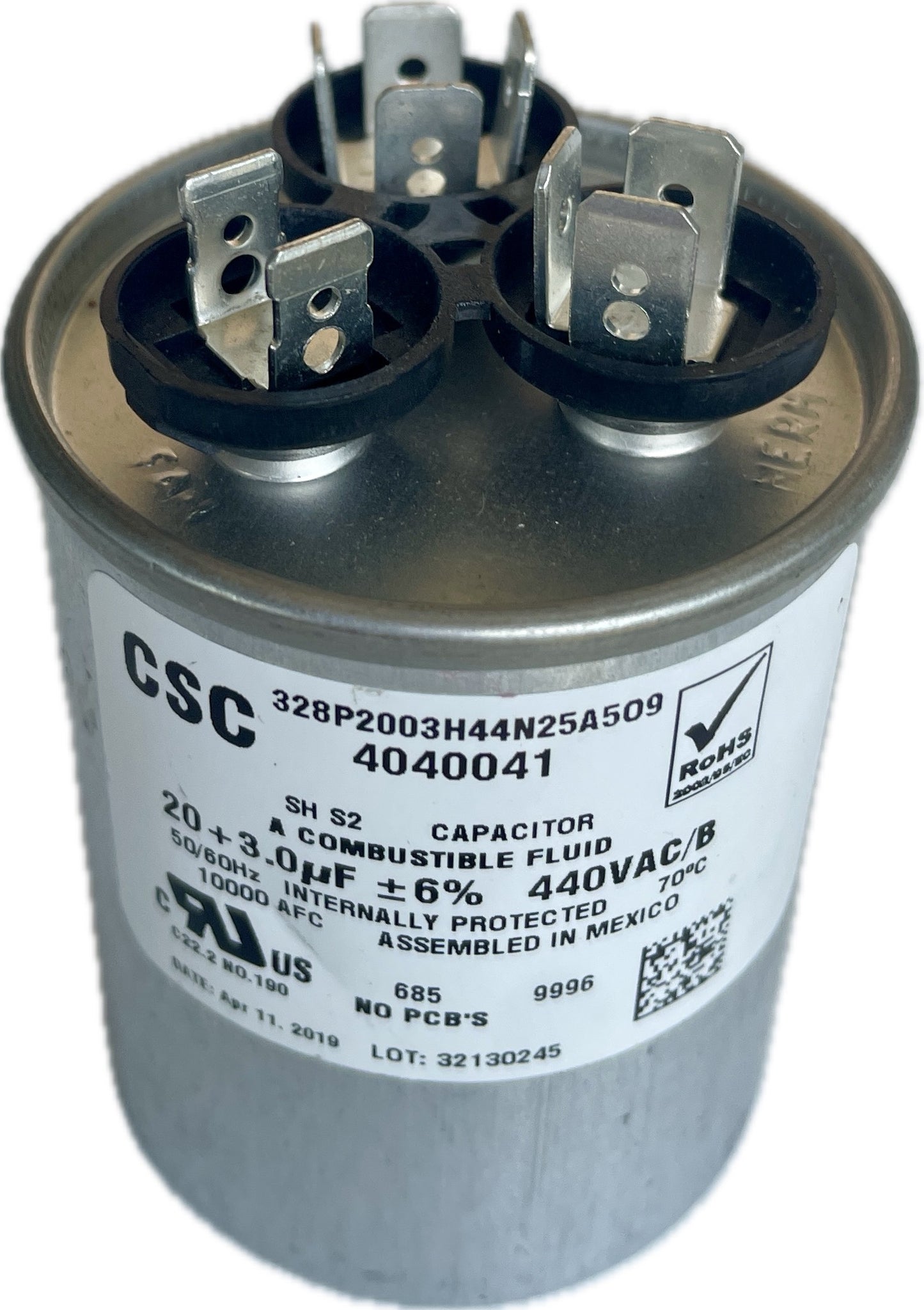 20 + 3 MFD 440 VAC