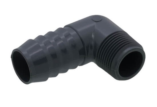 3/4" Male x 1" Insert PVC 90° Reducing Elbow (insert x MIPT)