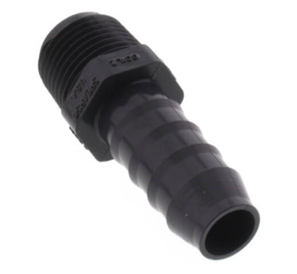 1/2" PVC Barbed Insert Male (Insert x MIPT)