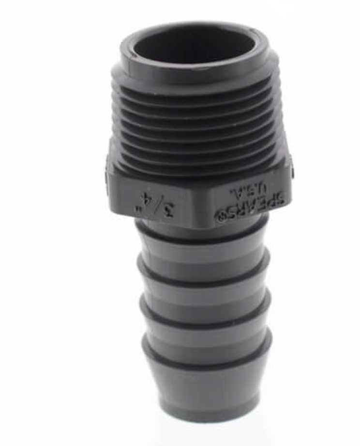 3/4" PVC Barbed Insert Male (Insert x MIPT)