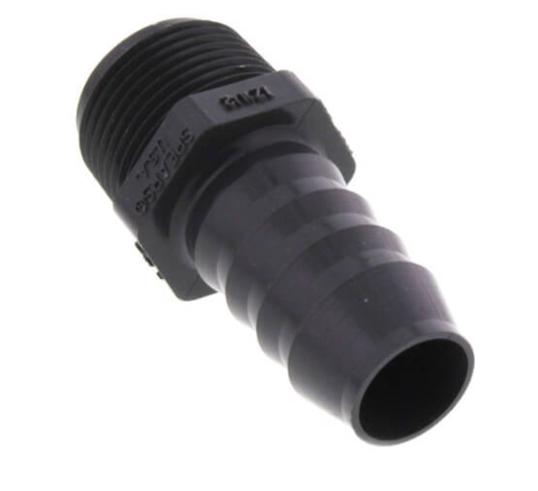 3/4" PVC Barbed Insert Male (Insert x MIPT)
