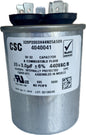CSC dual run capacitor with label on a white background