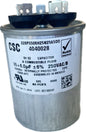 CSC dual run capacitor with label on a white background