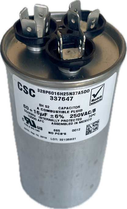 60 + 16 MFD 370 VAC