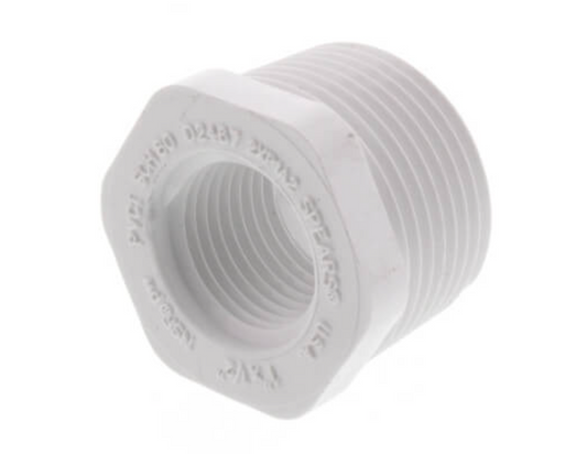 1" X 1/2" PVC Sch. 40 Flush Style Reducer Bushing (MPT x FPT)