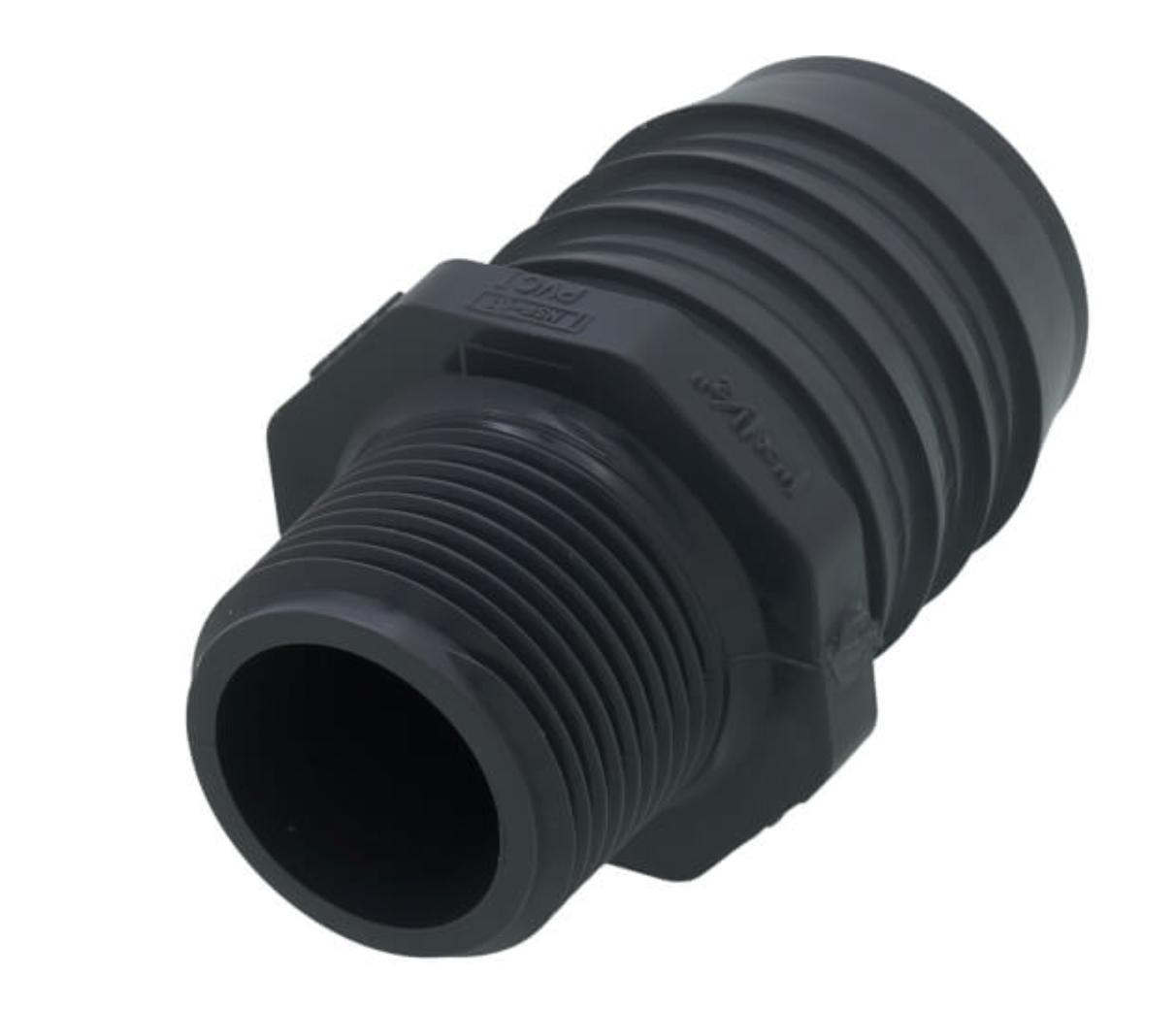 1" Male x 1-1/2" Barbed PVC reducer (MPT x Insert)