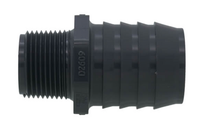 1" Male x 1-1/2" Barbed PVC reducer (MPT x Insert)