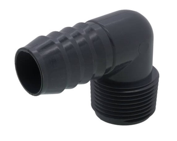 1" Male x 1" Insert PVC 90° Elbow (MIPT x Insert)