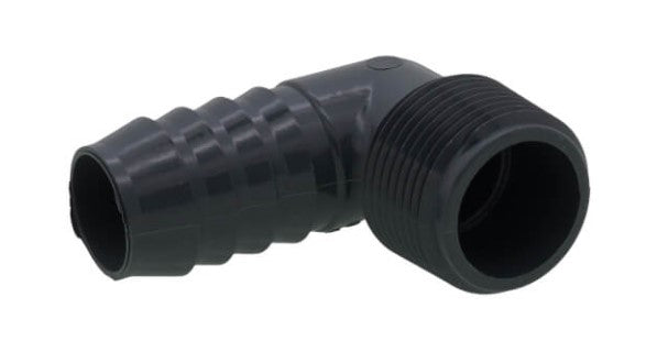 1" Male x 1" Insert PVC 90° Elbow (MIPT x Insert)