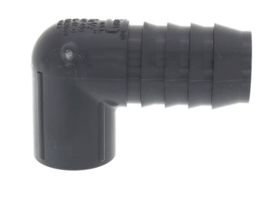 1/2" Female x 1" Insert 90° PVC Elbow (Insert x FIPT)