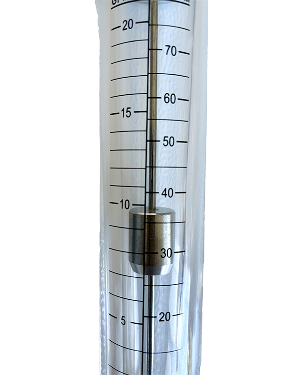 2-22GPM Portable Commercial Grade Waterflow Meter with Hose Adapters