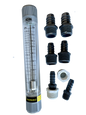 2-22GPM Portable Commercial Grade Waterflow Meter with Hose Adapters