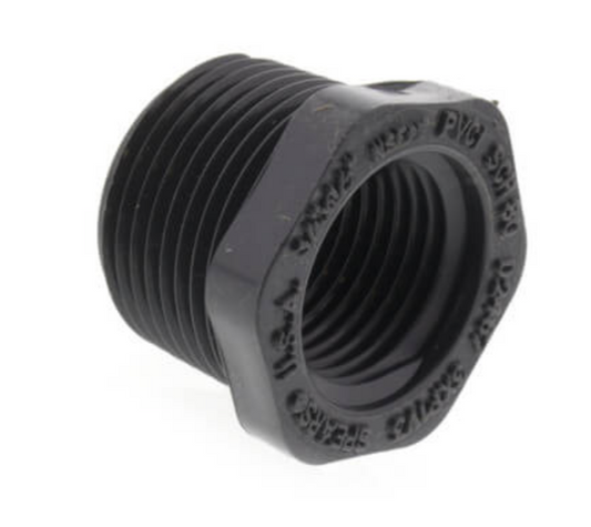 3/4" X 1/2" PVC Sch. 80 Flush Style Reducer Bushing (MPT x FPT)