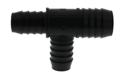1-1/4" x 1" x 1" PVC Barbed Insert Reducing Tee (Insert x Insert x Insert)